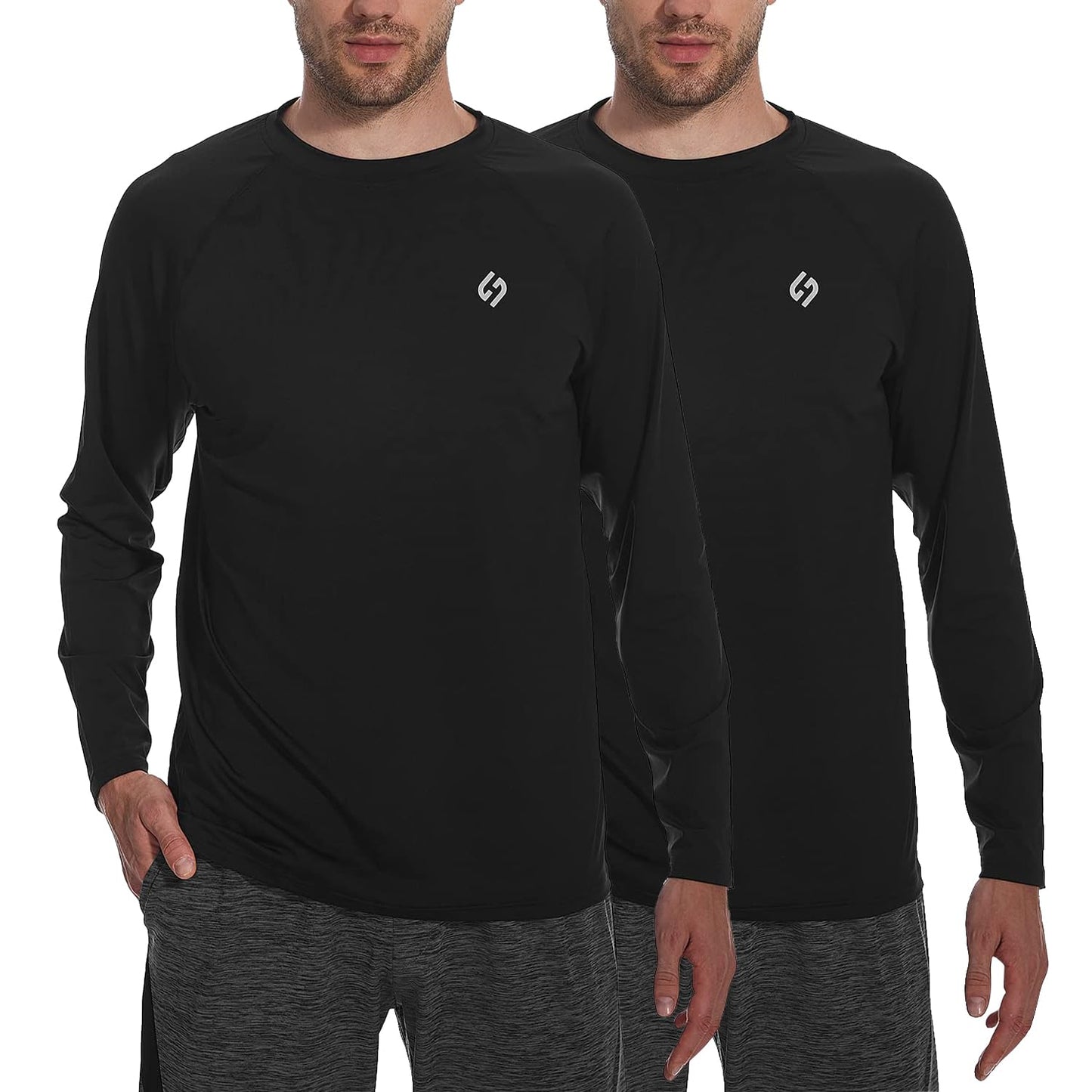 HODOSPORTS Men's UPF 50+ Sun Protection Swim Shirts Long Sleeve Rash Guard Fishing Shirts for Men SPF UV Quick Dry Lightweight