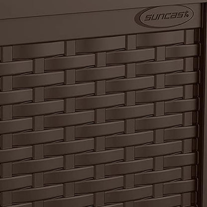 Suncast 2 Pack 22-Gallon Small Deck Box - Lightweight Resin Storage Container and Seat for Patio Cushions and Gardening Tools - Store Items on Patio, Garage, 22.5"L x 17"W x 22.5"H, Yard - Java Brown