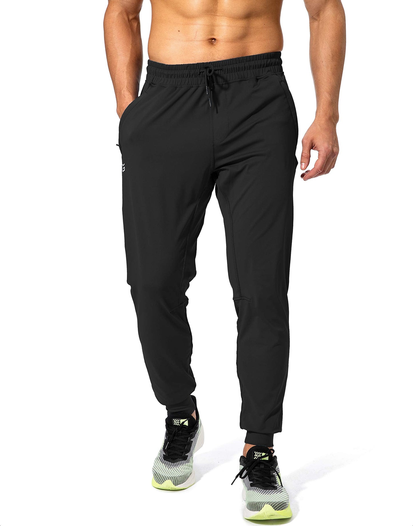 G Gradual Men's Sweatpants with Zipper Pockets Athletic Pants Traning Track Pants Joggers for Men Soccer, Running, Workout(Light Khaki,L)