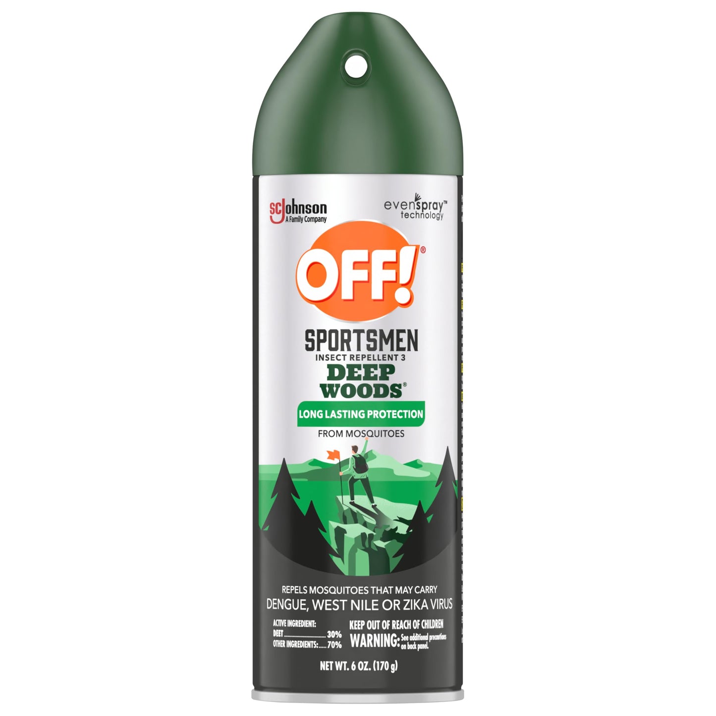 OFF! Deep Woods Sportsmen Insect Repellent Spray for Hunting Camping and Fishing 6 Ounce (Pack of 2)