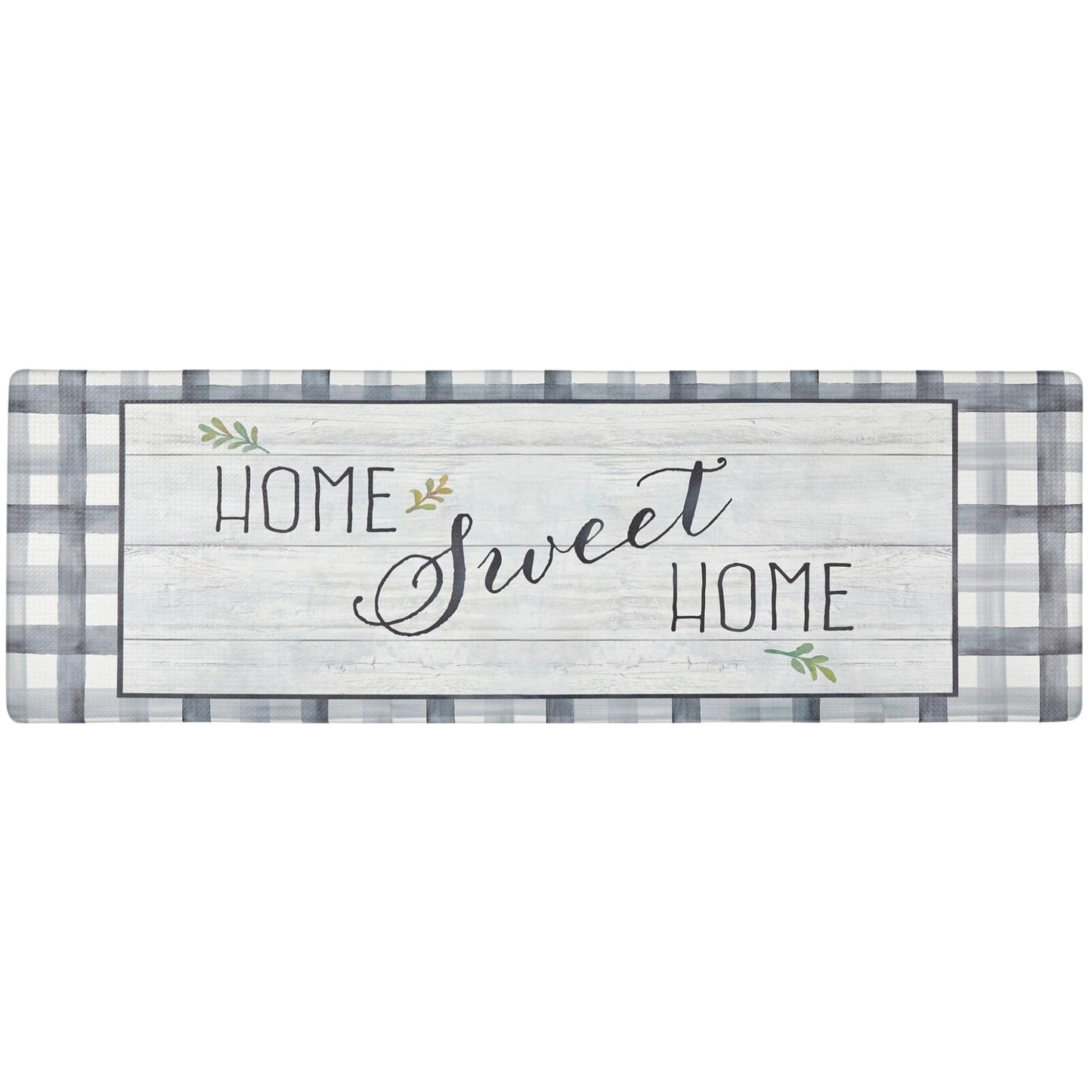 Cozy Living Anti-Fatigue Kitchen Mat, Farmhouse Buffalo Check 17.5"x55"