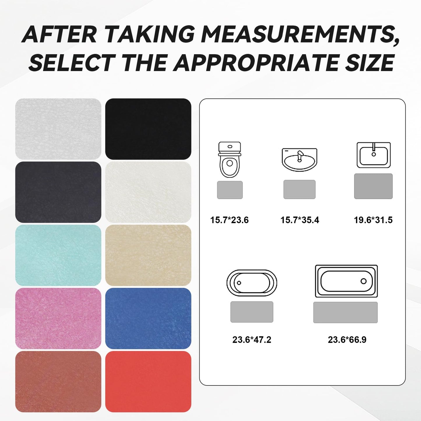 Large Bath Mat Diatomaceous Earth Bath Super Absorbent Quick Dry Non Slip Diatomite Stone Bath Mat Thin Bathroom Floor Mats Fit Under Door-Shower Rug for in Front of Bathtub Shower, Grey, 19.6"x31.5"