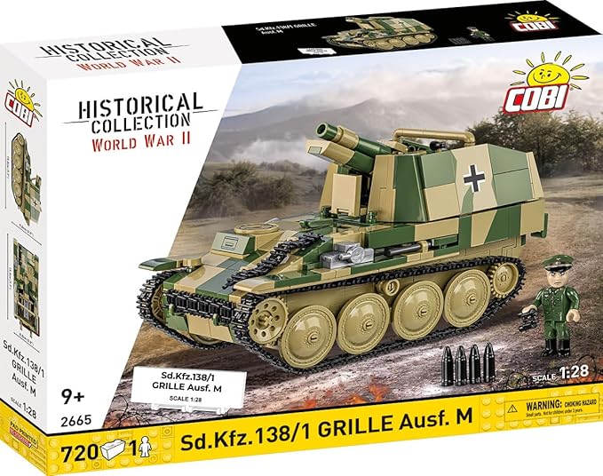 COBI Historical Collection WWII STURMPANZER 38(t) Grille Ausf. M Building Set 720 Pieces