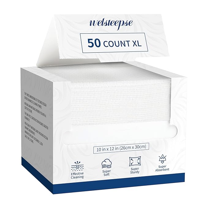 Disposable Face Towelettes, Makeup Remover Dry Wipes, Ultra Soft, 100% Biobased