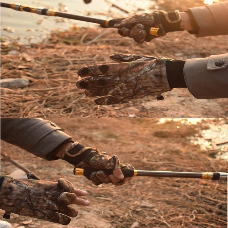 Camouflage Hunting Gloves - Lightweight Anti-Slip Touchscreen Tactical Gear | Full Finger & Fingerless Options for Outdoor Activities