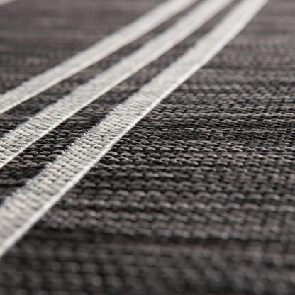 Unique Loom Jill Zarin Outdoor Collection Area Rug - Anguilla (5' 3'' x 8' Oval, Charcoal/ Ivory)