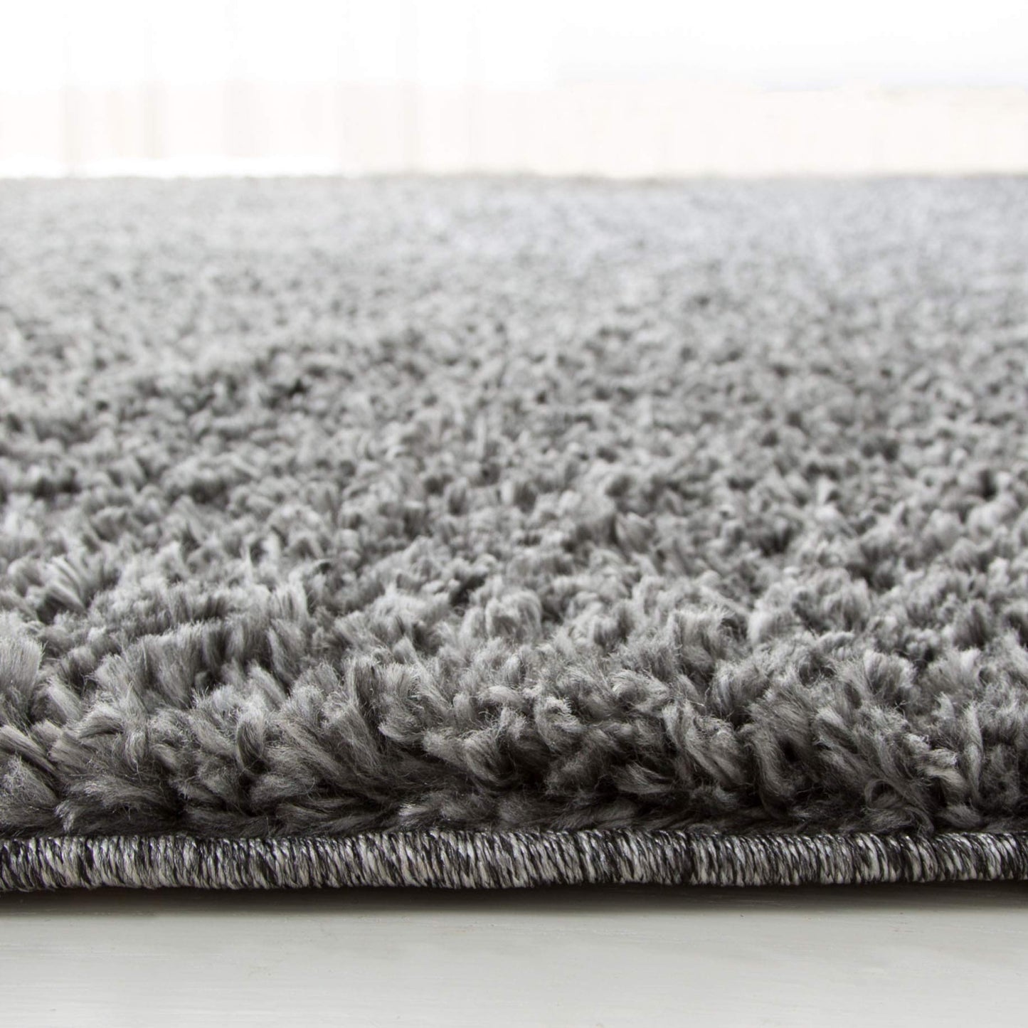 SAFAVIEH August Shag Collection Accent Rug - 3' x 5', Grey, Solid Design, Non-Shedding & Easy Care, 1.2-inch Thick Ideal for High Traffic Areas in Entryway, Living Room, Bedroom (AUG900F)