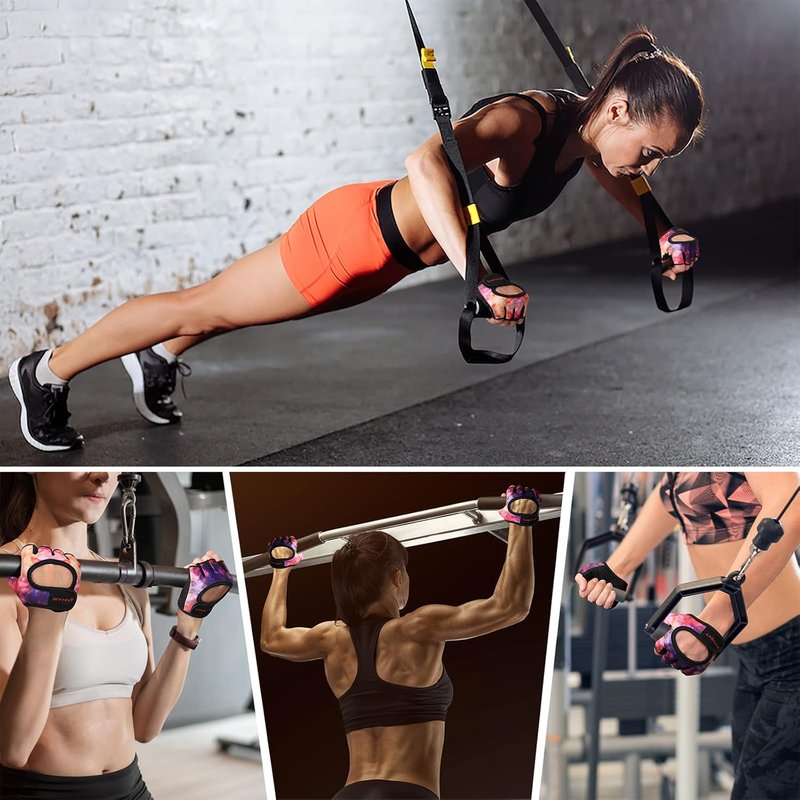 Minimal Weight Lifting Gloves - Full Palm Protection & Extra Grip for Men and Women | Short Micro Workout Pads