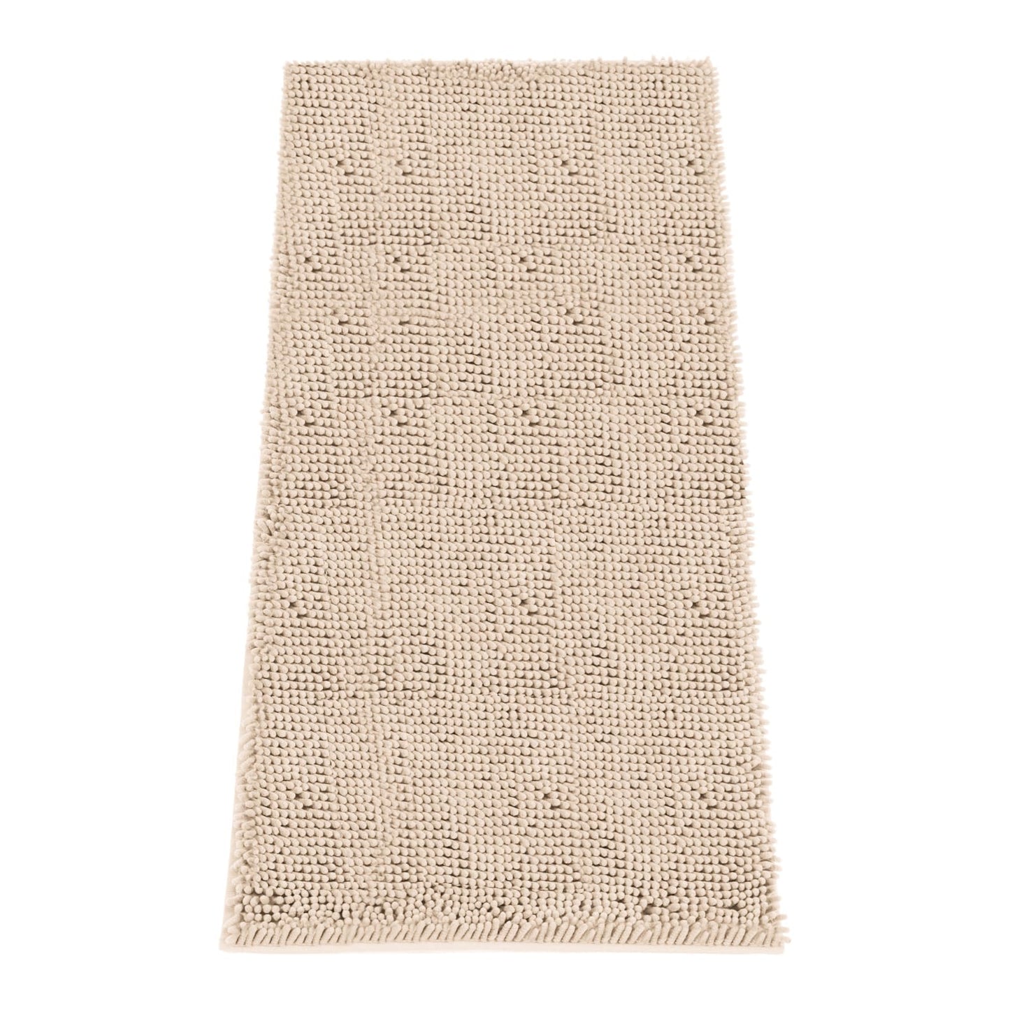 HOMEK Absorbent Dog Door Mat for Muddy Paws, 60" x 24" Chenille Indoor Mats for Entryway, Trap Dirt Front Door Mat Indoor Entrance Washable Non Slip Soft Beige