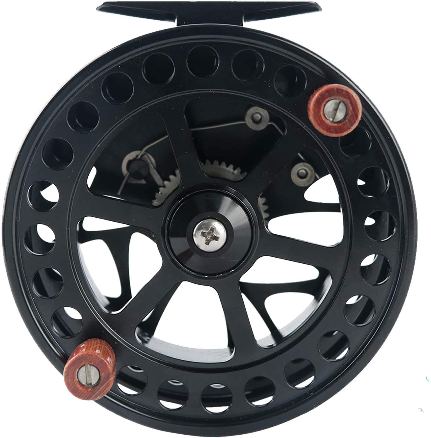 Maxcatch Center Pin Floating Fishing Reel Aluminum CNC Machined Centerpin Reel 4 1/2 INCH 110MM (Black)