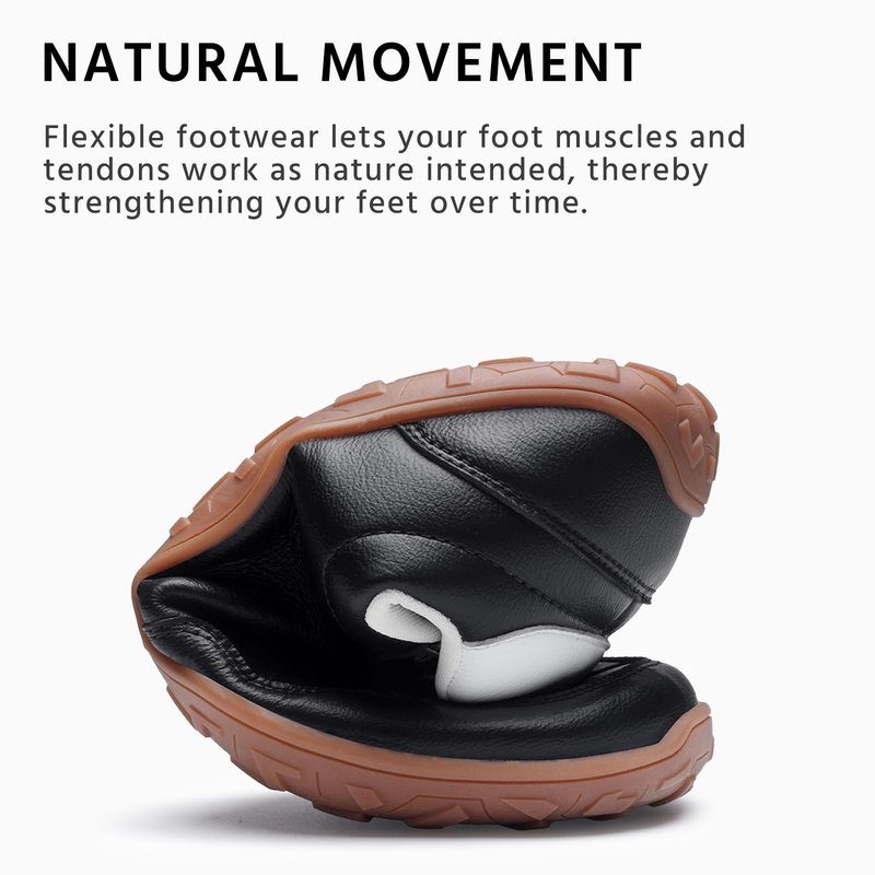 Barezoey Barefoot Shoes Mens Casual Shoes,Leather Wide Toe Box Shoe Zero Drop Barefoot Sneakers for Men,Non-Slip Lightweight Comfortable Minimalist Daily Office Running Walking Tennis Shoe Black
