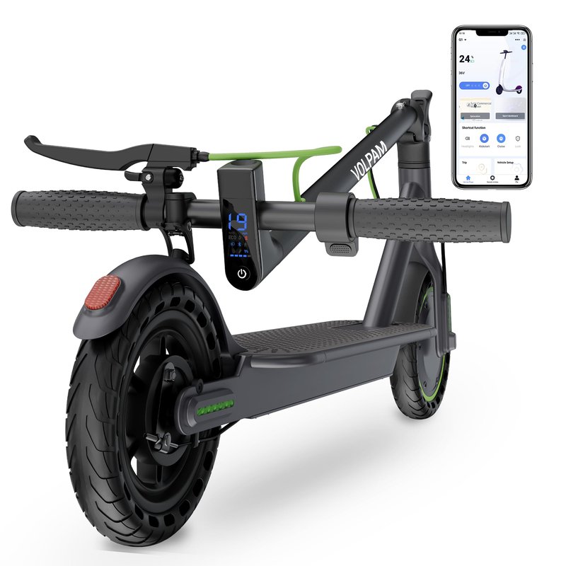 VOLPAM Electric Scooter with 8.5"/10" Solid Tire, 350W/500W Powerful Motor & 19/22 MPH Top Speed, 16-28 Miles Long Range, Folding E Scooter Choice