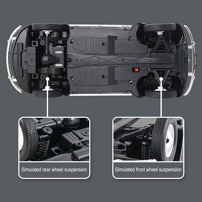 Remote Control Car 1:16 Scale Classic Beetle Model Toys Car for Adults 2.4GHz 4CH RC Car Rear Wheel Drive with LED Ligjhts and Rechargeable Battery