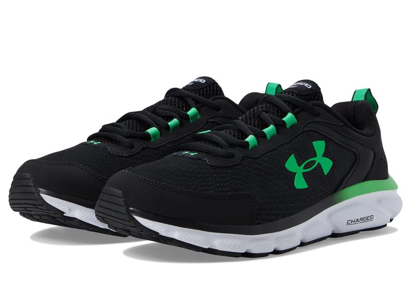 Under Armour Men's Charged Assert 9, (008) Black/Extreme Green/Extreme Green, 15