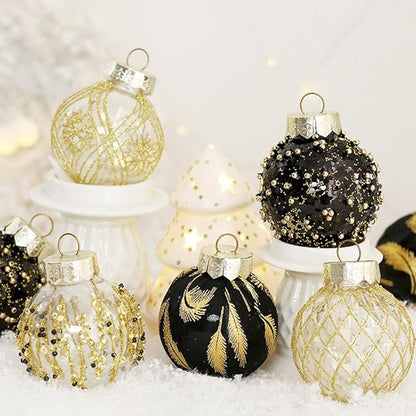 25Pcs Christmas Ornaments Sets 2.36” Christmas Ball Ornaments Christmas Tree Ornaments Shatterproof Xmas Balls Bulbs for Holiday Wedding Party Christmas Tree Decoration(Blue Gold)