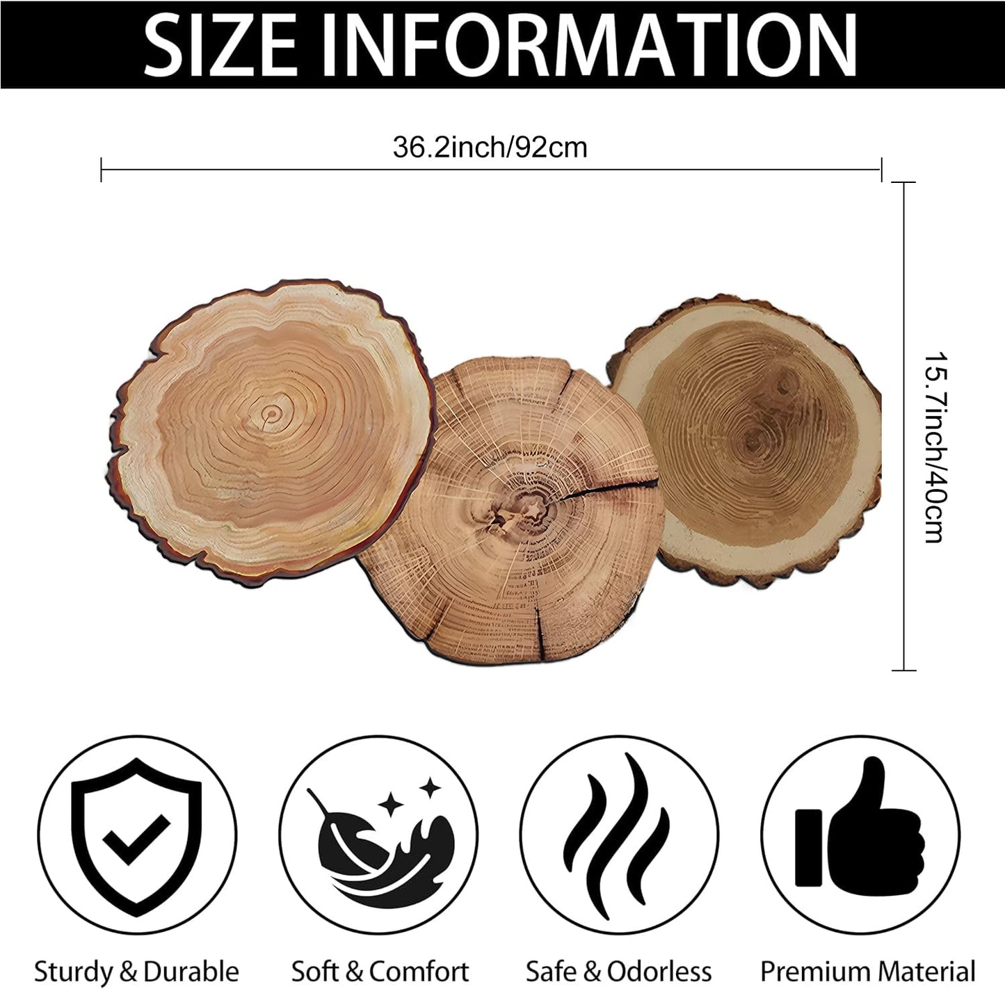 Natural Theme Trees Wood Bath Mat Rustic Bathroom Rugs Funny Non Slip Bathtub Decor Mats Super Absorbent Floor Carpet Machine Washable Quick Dry Bahtmat for Tub, Shower, Bedroom，Kitchen，15.7"x36.2"