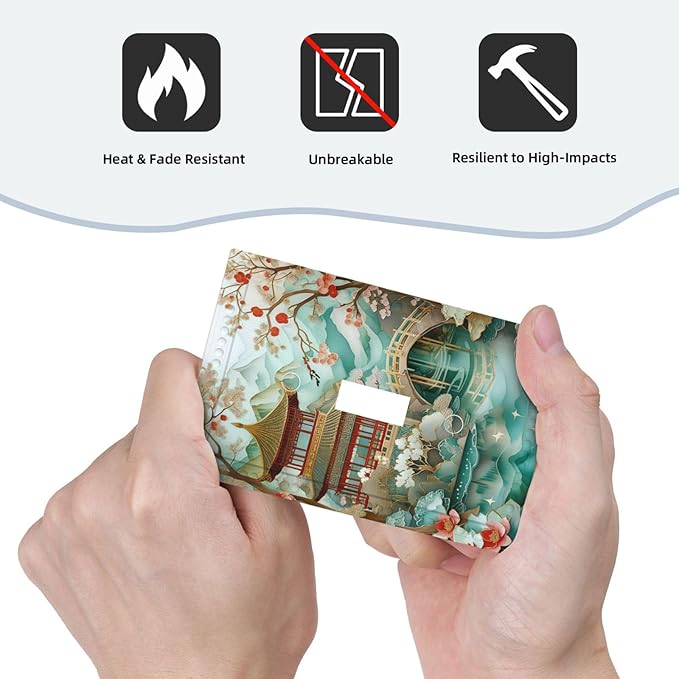 Asian Palace Traditional Bridge Cherry Blossoms Light Switch Covers 1 Gang Single Toggle Wall Plate Decorative Switchcover Electrical Switchplate for Country Living Decor