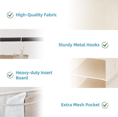 StorageWorks 6-Shelf Jumbo Closet Organizers, Two 3-Shelf Separable Hanging