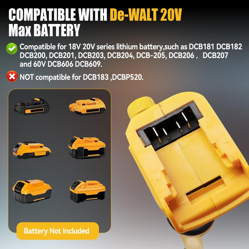 951GPH Cordless Stick Water Transfer Pump Compatible with Dewalt 20V Battery(NO Battery), 19000RMP Brushless Utility Sump Pump Kit with 3/4" Outlet for Pool Garden Pond Boat Draining (De-Walt 20V)
