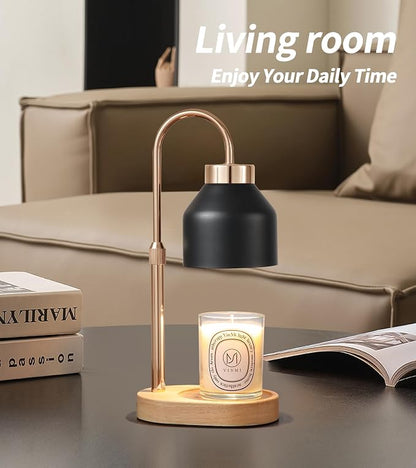 MEIXISUE Candle Warmer Lamp with Dimmer and Timer,Home Decor Lamp for Scented Jar,Electric Wax Melt Warmer,Mother's Day/Birthday for Mom/Wife,Adjustable Height,with 2 Bulbs