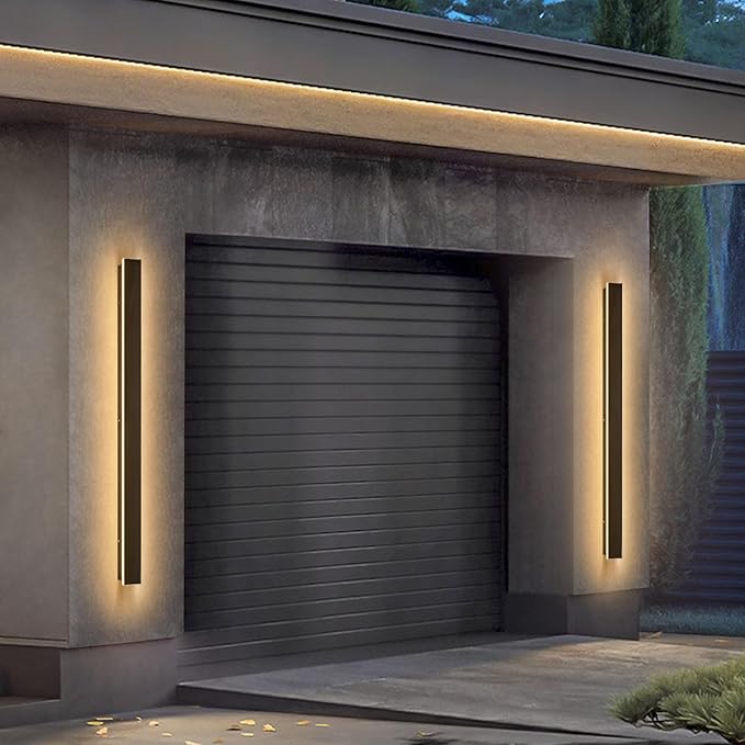 71 Inch Modern Outdoor Wall Lights Long Outdoor Wall Sconce IP65 Waterproof Linear Exterior Wall Lamp 3000K LED Exterior Light Fixtures for House Patio Garage