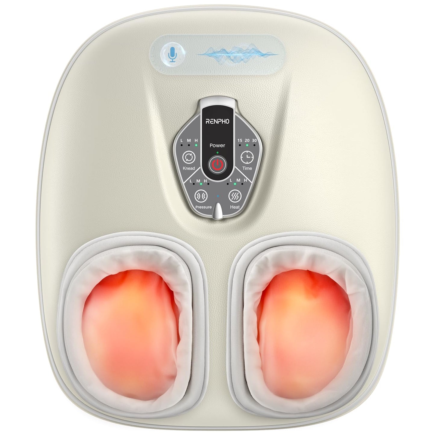 RENPHO Foot Massager Machine with Heat [2026 Upgraded], Shiatsu Foot Massager for Plantar Fasciitis, Foot Massager Machine for Women, Wireless Control, True Full Foot Massager, Up to Size 14, BK