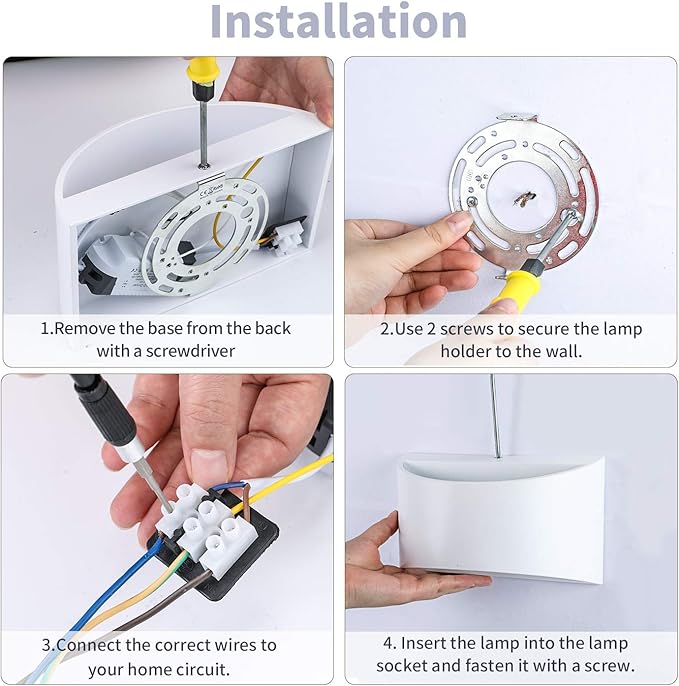 Lightess Modern LED Wall Sconce Light Dimmable 12W Up Down Wall Light for Bedroom Living Room, Warm White