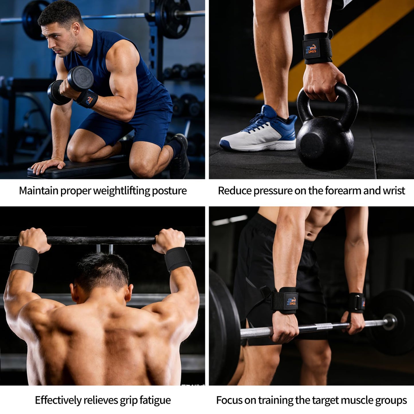 Weight Lifting Hooks (Pair), Heavy Duty Wrist Straps for Weightlifting, Hand Grip Support Lifting Hooks for Weight Lifting, Deadlifts, Pull Ups, Rows & Shrugs