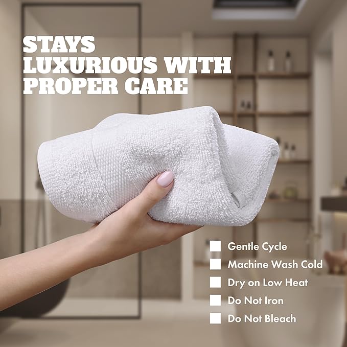 White Classic Wealuxe Multi Washcloths 48 Pack