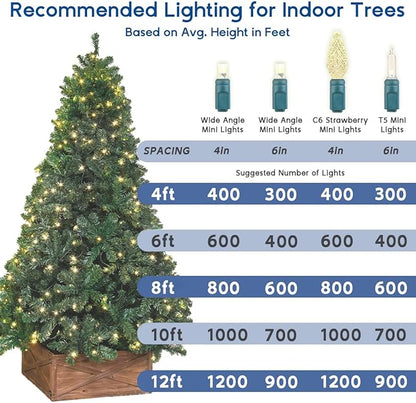 Novelty Lights 50ft 100 LED Multicolor Christmas Lights Outdoor/Indoor, 6" Spacing, Green Wire String Lights for Festive Xmas Lighting, IP55, UL Listed, Dimmable, Connectable