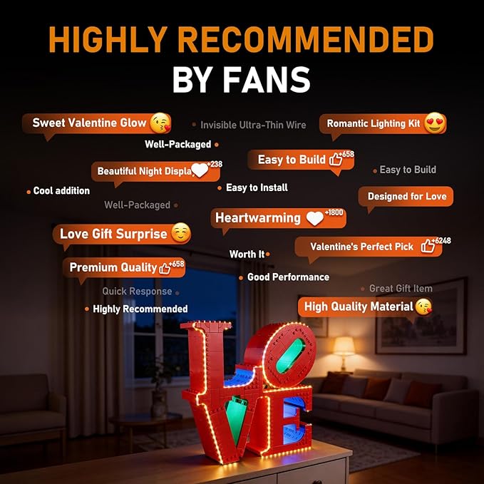 LIGHTAILING Light for Lego-31214 Love Sculpture - Led Lighting Kit Compatible with Lego Building Blocks Model - NOT Included The Model Set