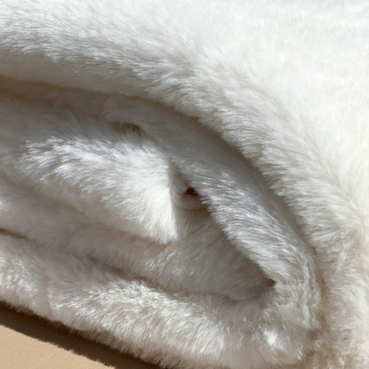 ORINOVA White Shaggy Bunny Fur Rugs for Living Room Washable Furry Area Rugs for Bedroom Nursery Rug 3x5 Teen Room Décor Boho Rug