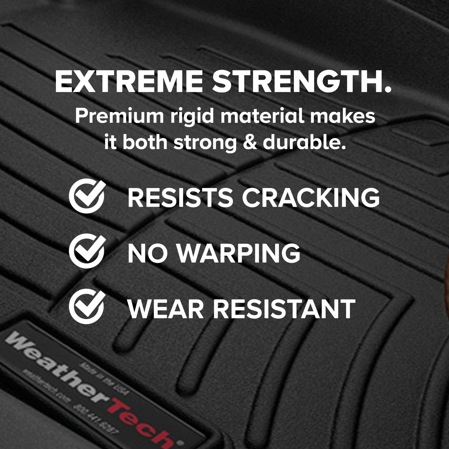 WeatherTech Custom Fit FloorLiners for Ford Super Duty, Super Duty, Super Duty - 1st & 2nd Row (441012-1-6), Black