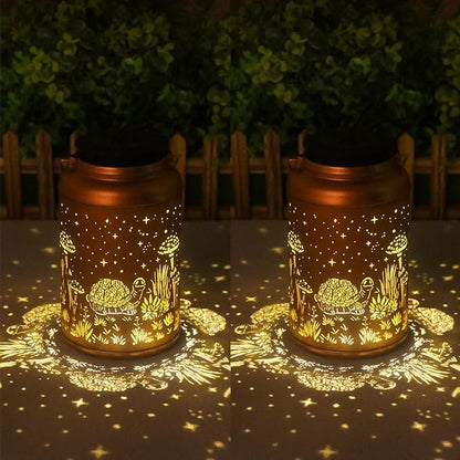 Birthday Gifts for Women, Men, Mom, 2 Pack Turtle Solar Lanterns Outdoor Waterproof - Hanging Turtle Solar Lights Garden Decor, Outdoor Decor for Patio, Yard