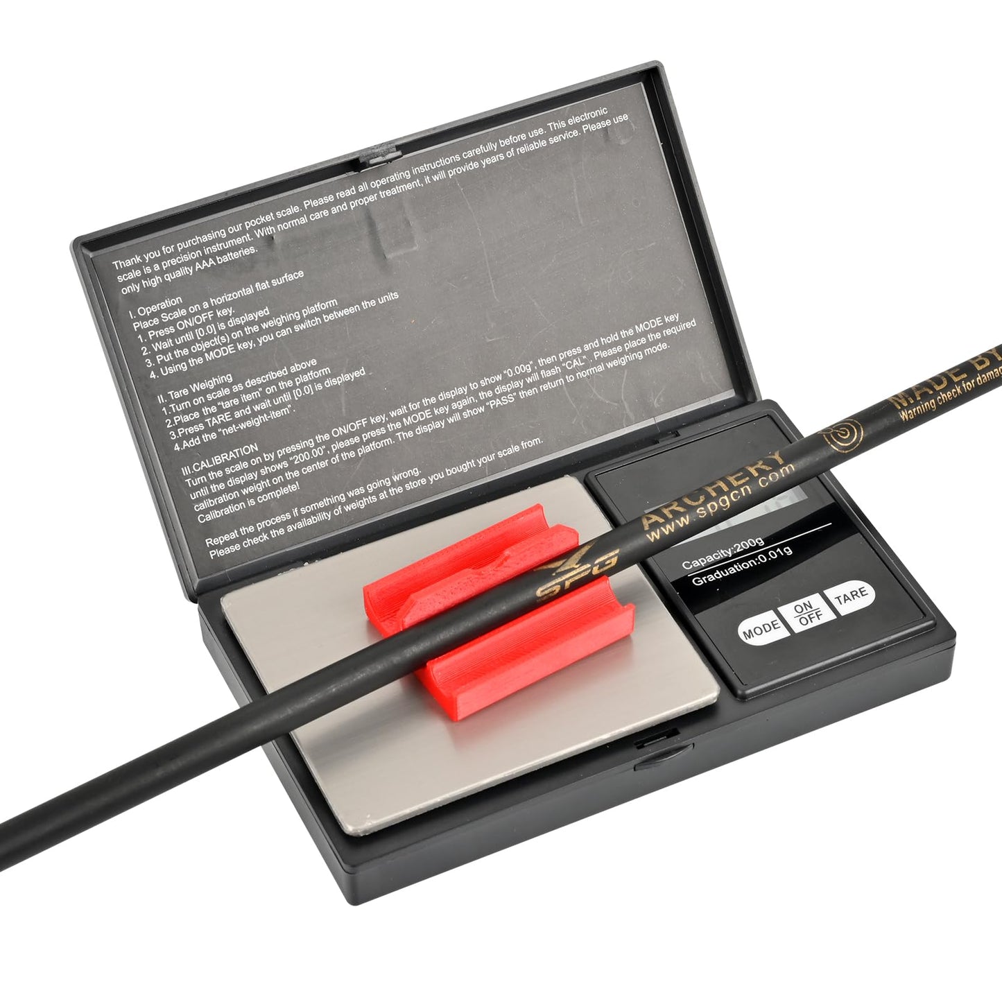 FENJANER Archery Arrow Scale - Display LCD Digital Pocket Arrows Scale - Capicity 200g - Graduation 0.01g Mini Arrows Scales