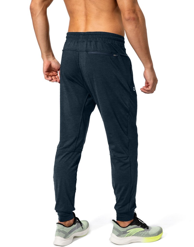 G Gradual Men's Sweatpants with Zipper Pockets Athletic Pants Traning Track Pants Joggers for Men Soccer, Running, Workout(Heathered Cobalt Blue,XS)