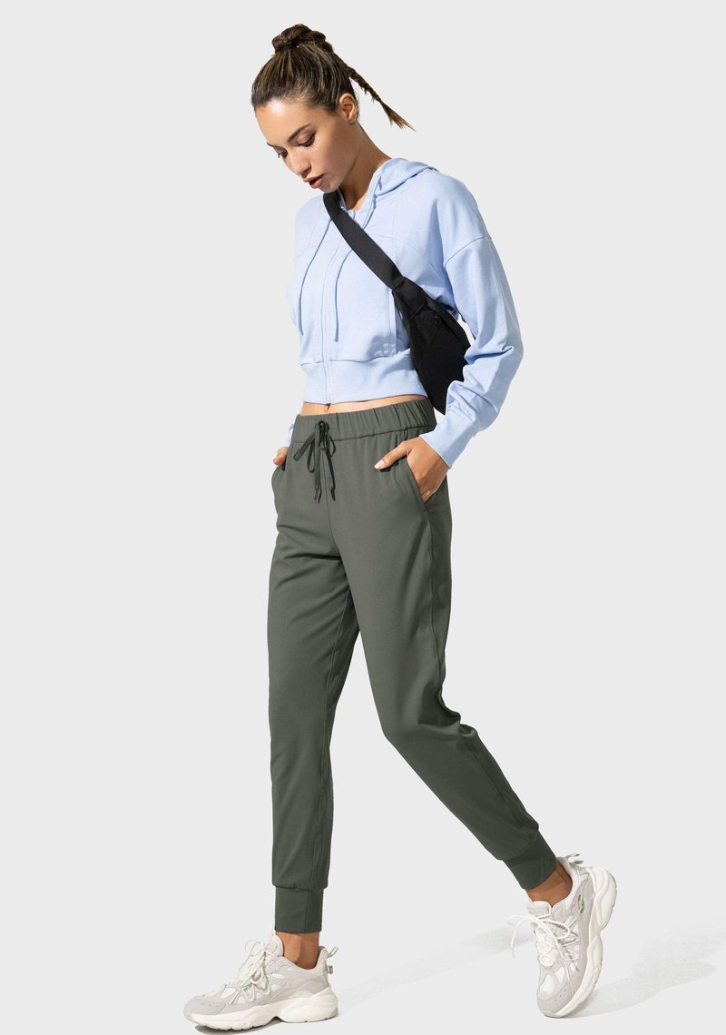 SANTINY Women's Joggers Pants Pockets Drawstring Running Sweatpants for Women Lounge Workout Jogging(Olive Green_XS)