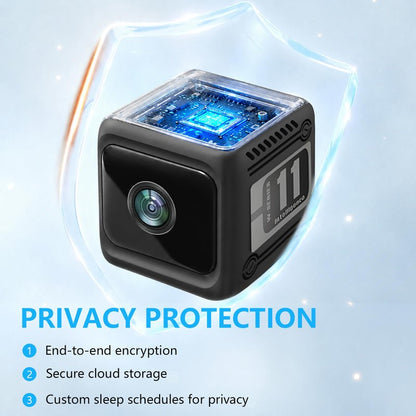 MDZUI Spy Camera Hidden Camera, 4K Mini Cameras with Motion Detection, for Nanny Cam Wireless Surveillance for Indoor Home and Office Black