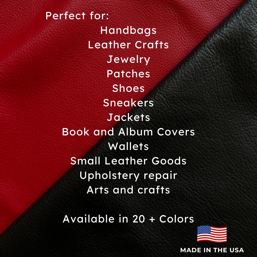 Natural Grain Cow Leathers: 12'' x 12'' Pre-Cut Leather Pieces (Pink, 1 Piece)