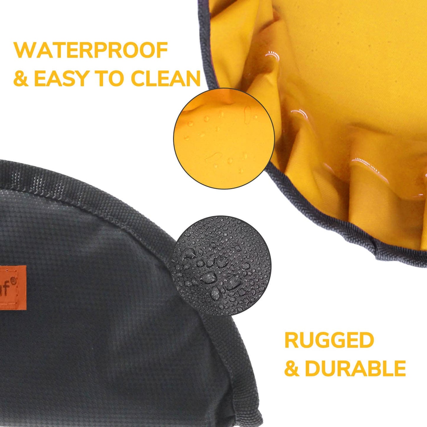 LumoLeaf Collapsible Dog Travel Bowl, 2 Packs Large 68oz/80oz Lightweight Foldable Bowl, Water and Food Bowls for Pets Dogs Cats with Zipper (8+10 Cups)