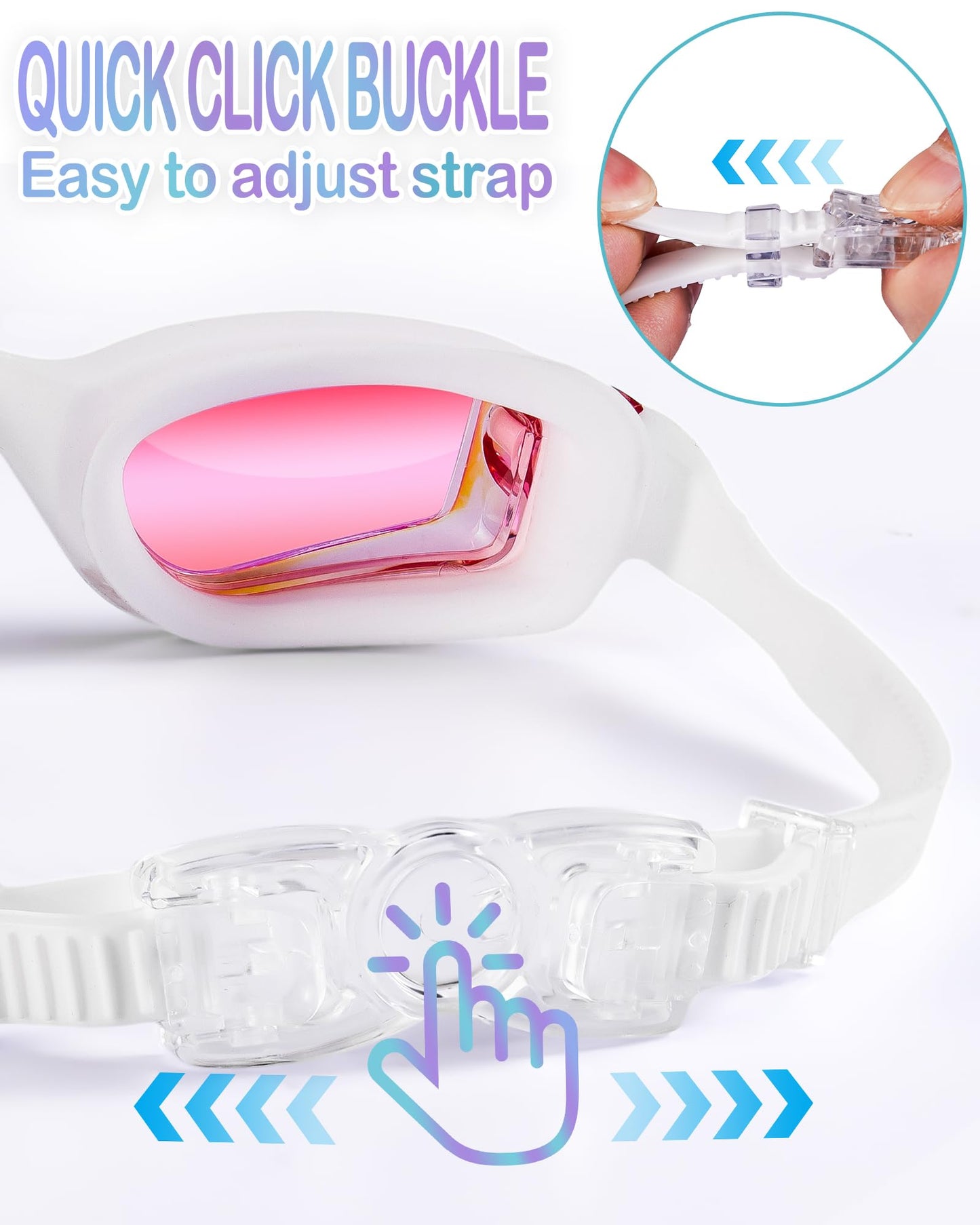 Aegend Swim Goggles for Kids Youth 3-14 Anti-Fog Anti-UV Comfort Fit Goggles for Swimming