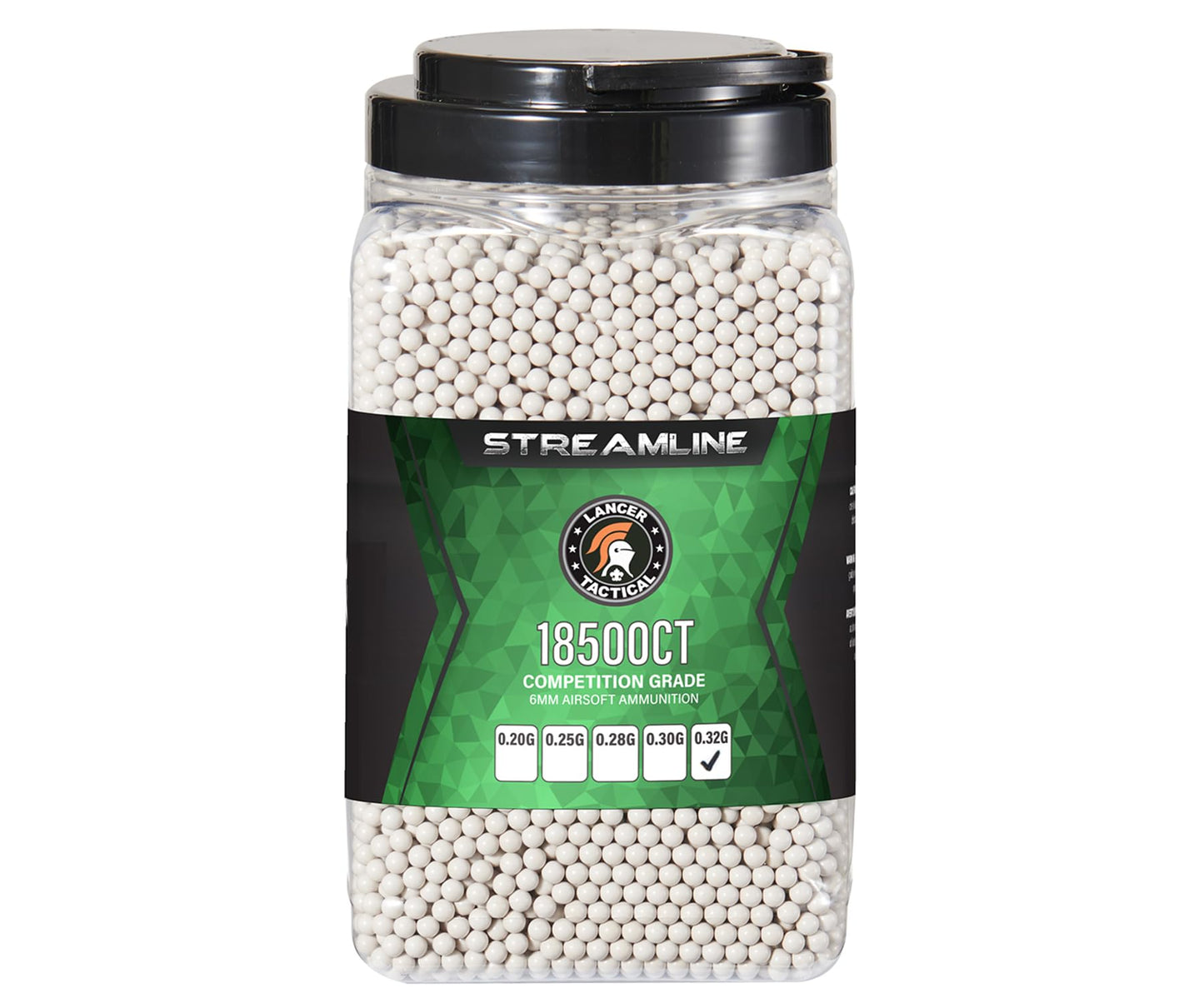 Lancer Tactical 18,500 Rounds 6mm Outdoor Field Airsoft BBS .20g-.32g, Bucket Size, Outdoor Field Compliant - Made in Taiwan