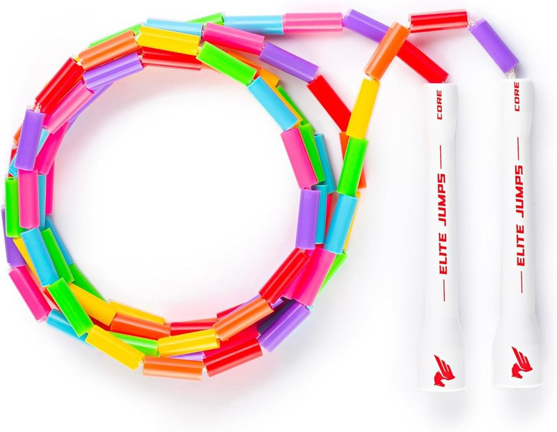 Beaded Jump Rope for Kids | Adjustable Tangle-Free Skipping Rope, 7ft Length, Lightweight & Shatterproof