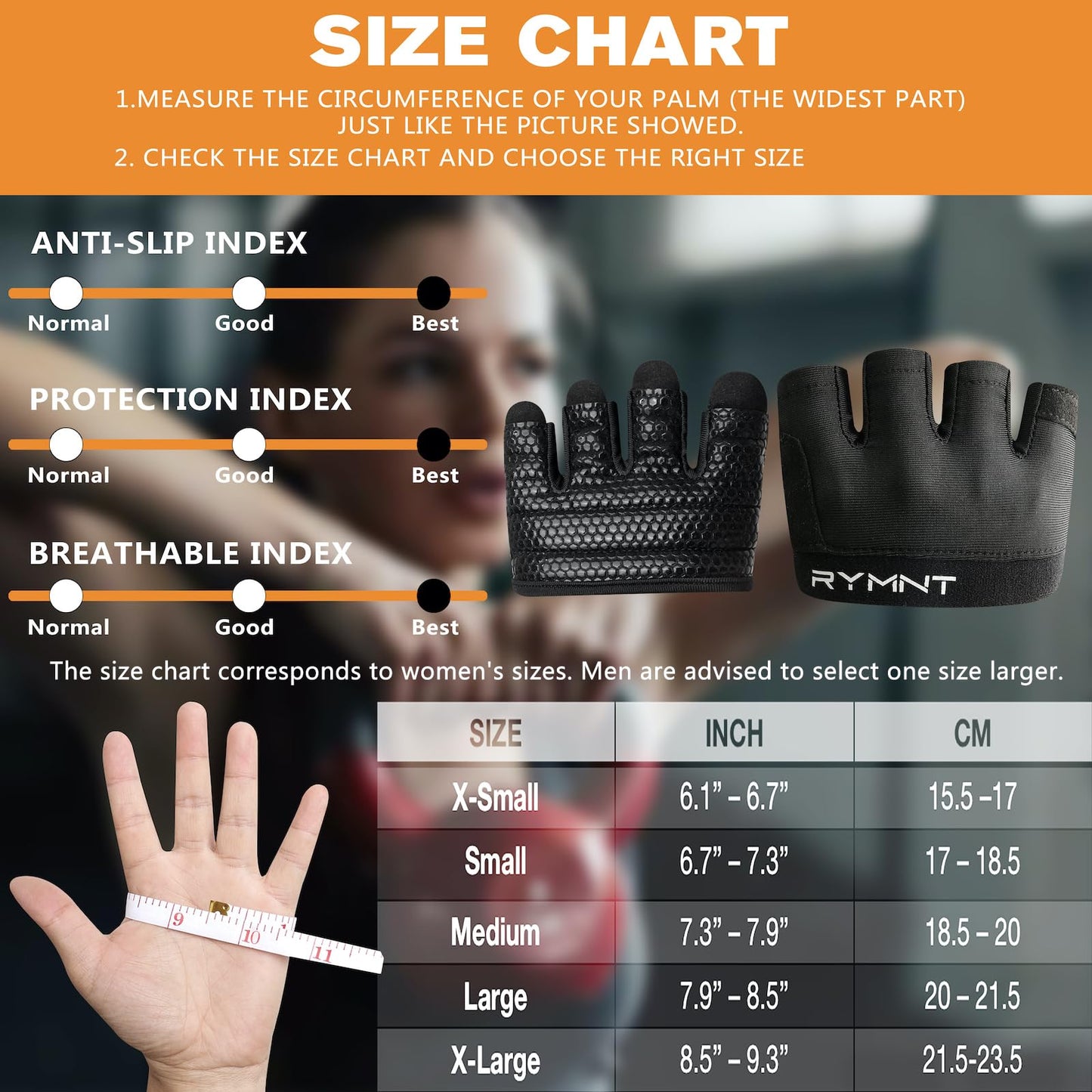 RYMNT Minimal Workout Gloves,Short Micro Weight Lifting Gloves Grip Pads with Full Palm Protection & Extra Grip for Men Women Weightlifting,Gym,Cross Training,Powerlifting,WODs.Black-Small
