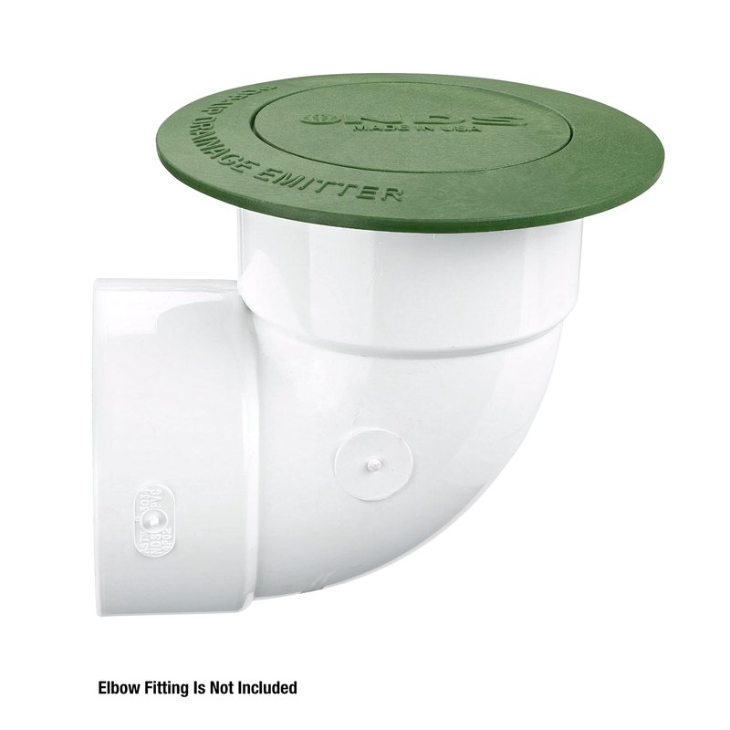 NDS 420C Pop-Up Drainage Emitter, fits 3-Inch and 4-Inch Sewer and Drain Fittings, Works with Drainage Systems Including Catch Basins and Channel Drains, Green