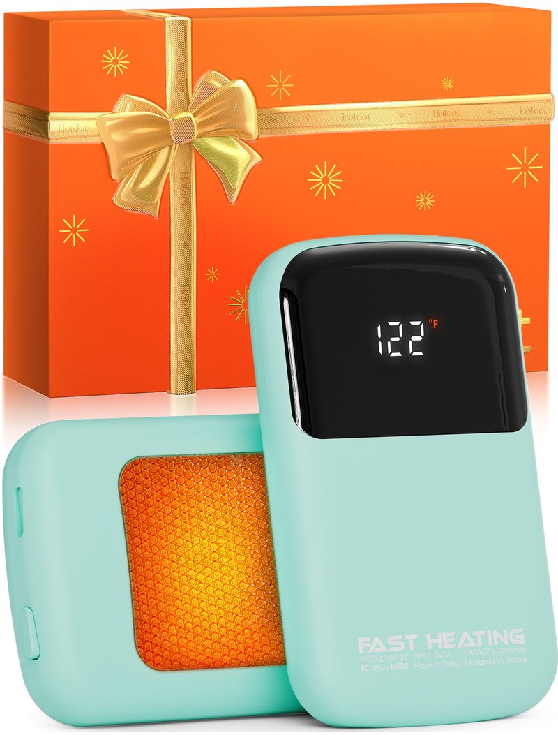 AI Hand Warmers Rechargeable, Real-Time Temp & Battery Display, Electric Hand Warmers, Fast Heating, Fits in Gloves/Pocket, Gifts for Women & Men
