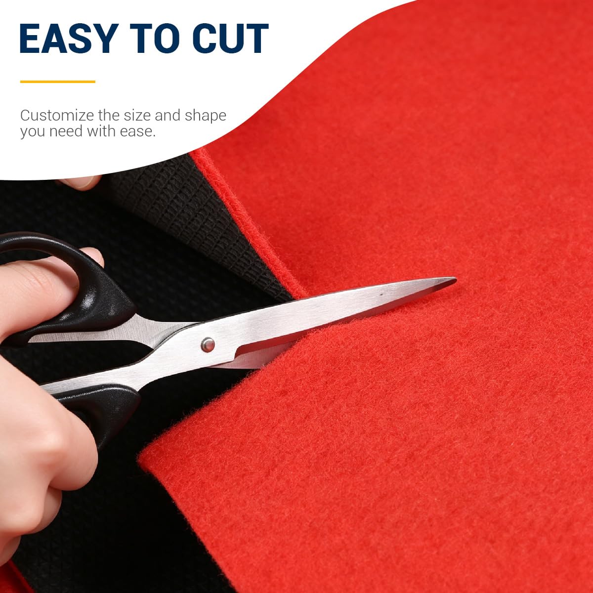 3x15 Ft Red Carpet Runner with Non-Slip TPR Rubber Backing, Aisle Runner Rug for Wedding Party Prom, Indoor Outdoor Waterproof Runway Carpet for Events & Entrance
