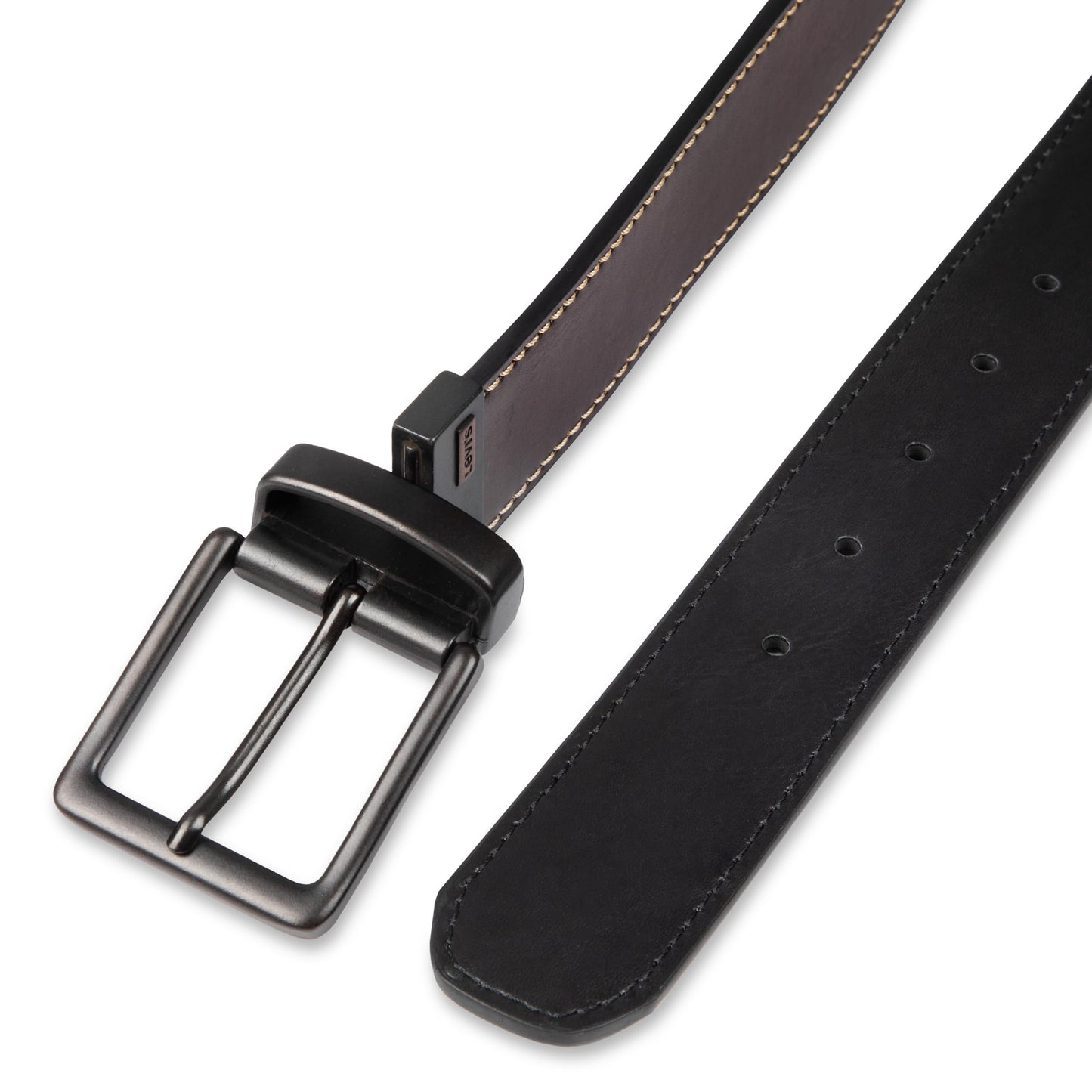 Levi's Men's Reversible Casual Jeans Belt, Brown/Black, Large (38-40)