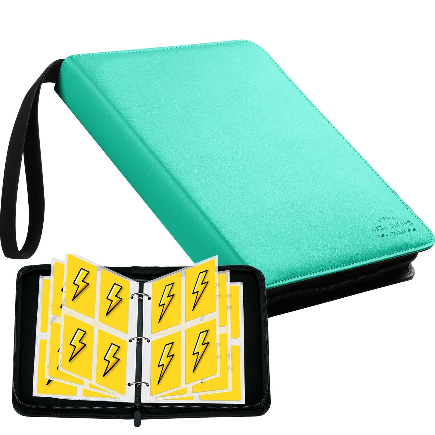 CECOKESO Baseball Card Binder, 4 Pockets Trading Card Accessories Folder, 400 Pocket Sports Card Binder for Yugioh, MTG and Other TCG,2023 Commemorative Edition Card Book (GREEN-X)