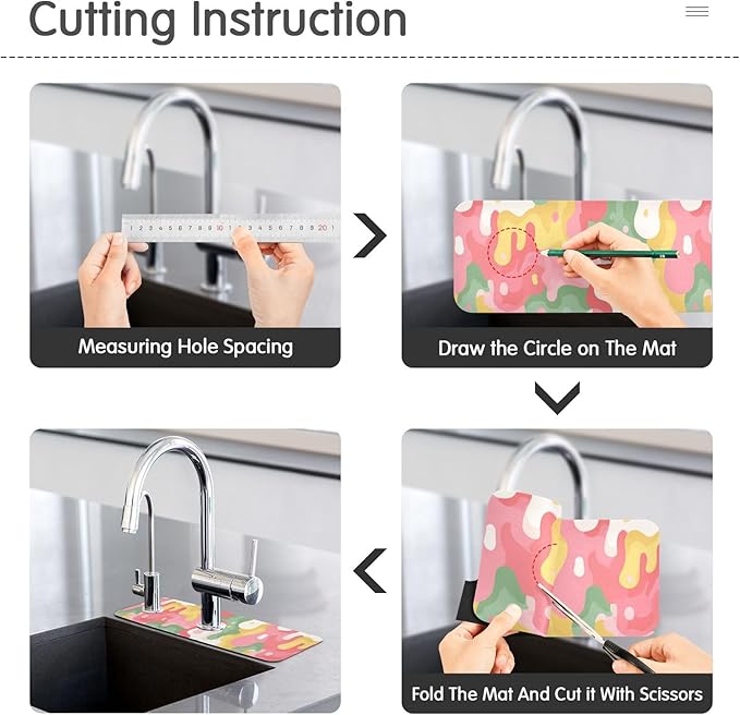 Kitchen Sink Splash Guard 1 PC 14.7 Inch Sink Faucet Mat Splash Guard